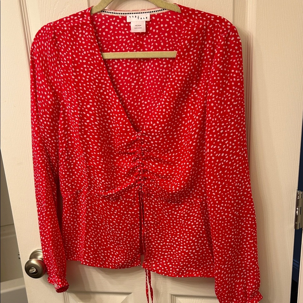 Red Polka Dot Blouse